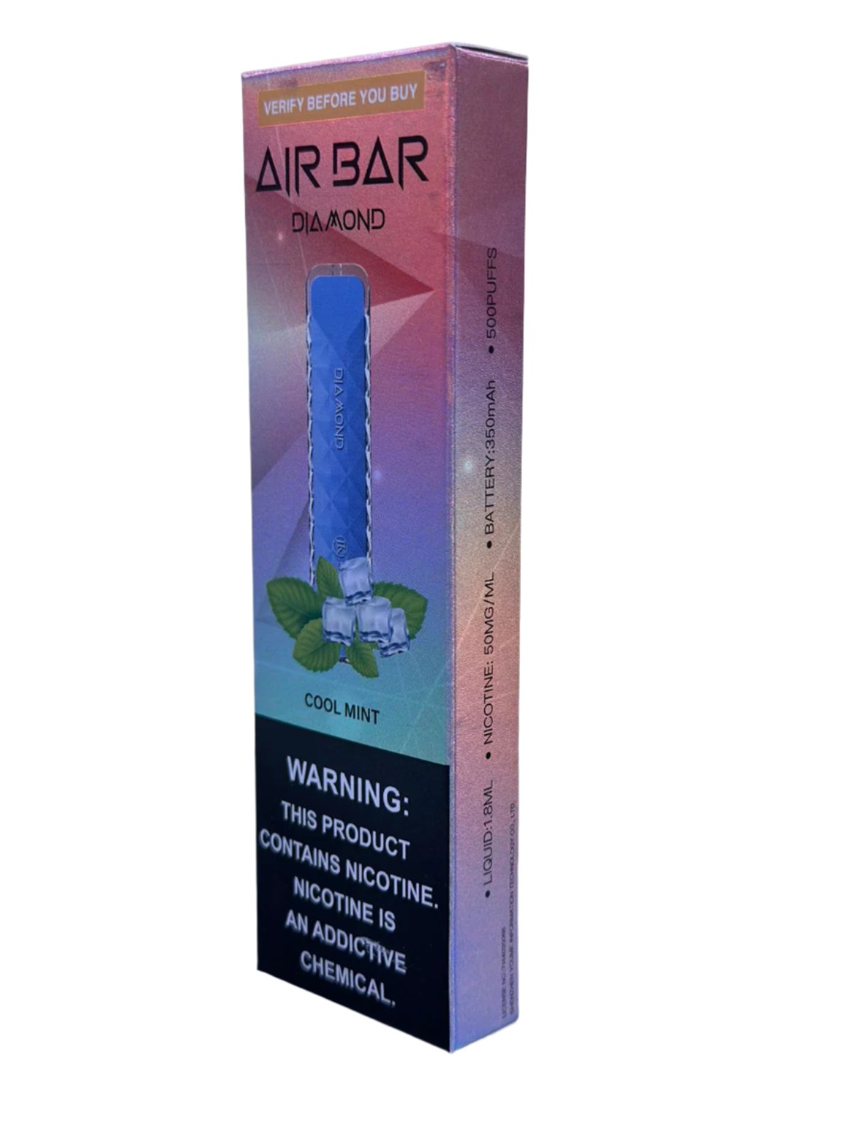 Air Bar Diamond Vape 500 Puffs nicotine: 50mg/ml