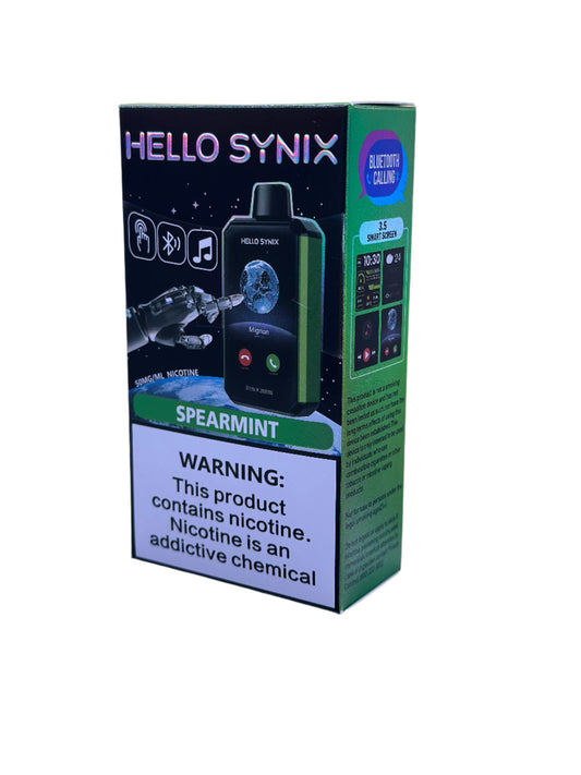 Hello Synix vape 30k puffs 50mg/ml Nicotine