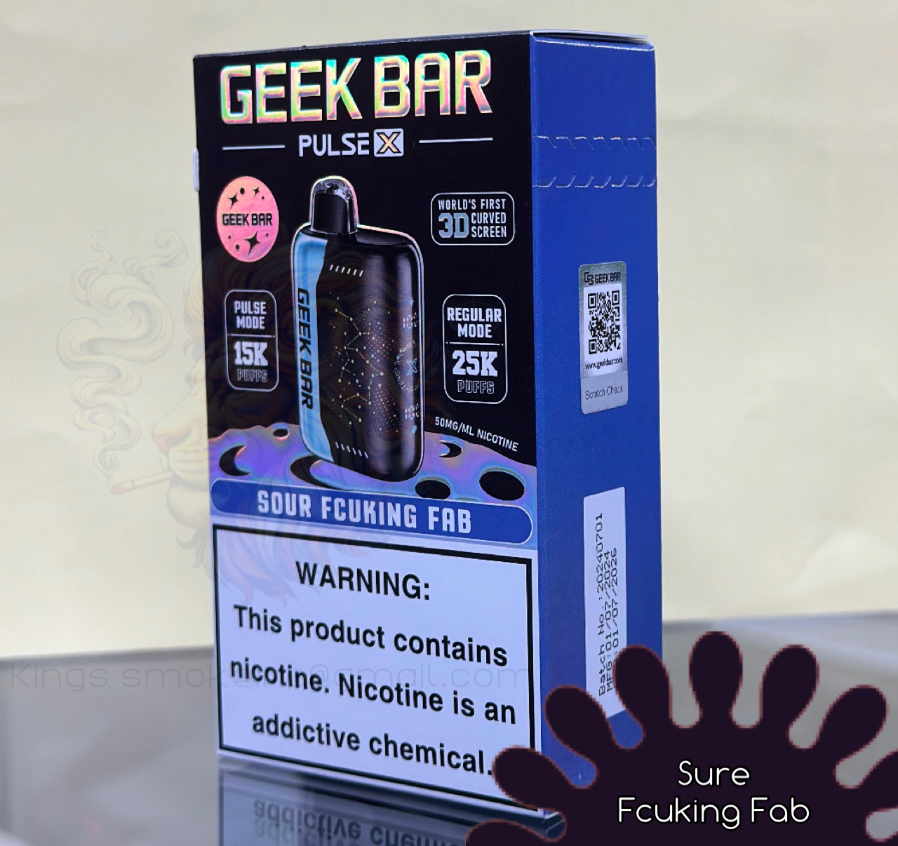 Geek Bar pluse Vape 25k 5% nicotine